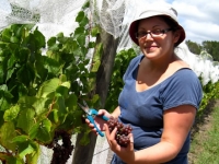 Christina with the Pinot Gris
