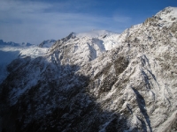 Helicopter views over Fox Glacier