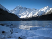 Glacial Lake and Mt. Cook